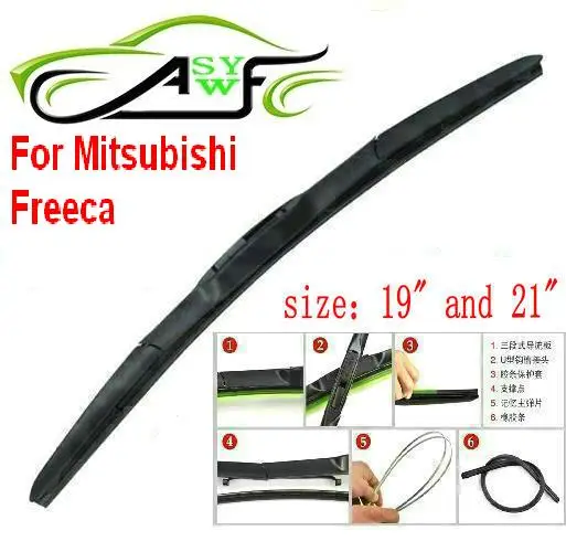 

Бесплатная доставка, щетка стеклоочистителя для Mitsubishi Freeca, размер 21 "19", мягкая резина, Щетка стеклоочистителя, 2 шт./пара