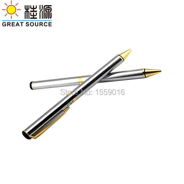 Spin metal 1.0 tip ballpoint metal tube blue and black ink ballpoint with 4pcs replace core (160PCS)