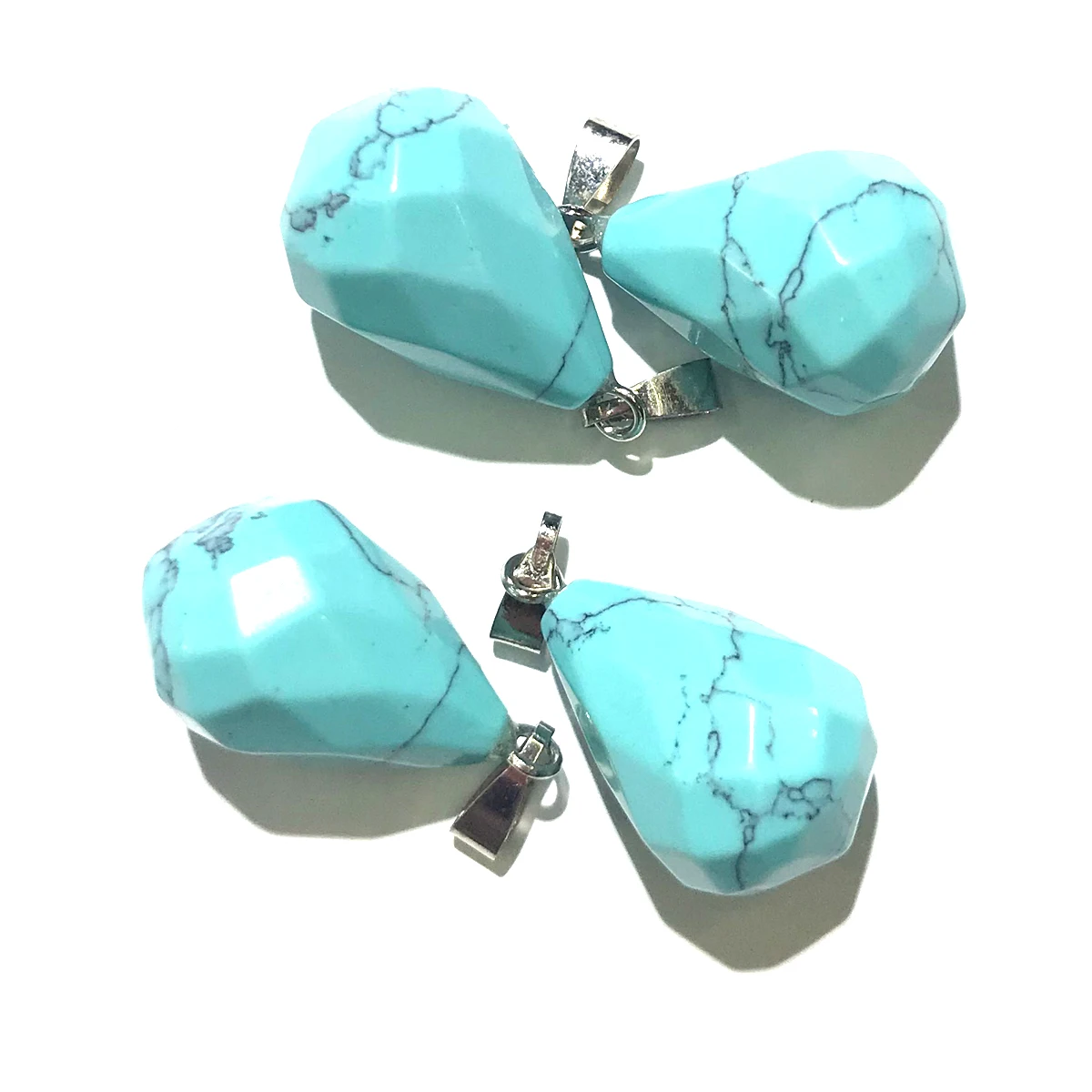 Подвеска из натурального камня в форме капли воды Хрустальный Агат ожерелье