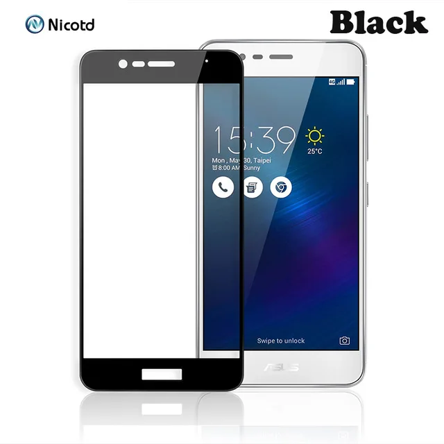 Полное покрытие закаленное стекло пленка для Asus Zenfone 3 ZE520KL для Asus Zenfone3 Max ZC520TL Защитная пленка для экрана Zenfone 3 ZE552KL - Цвет: Black