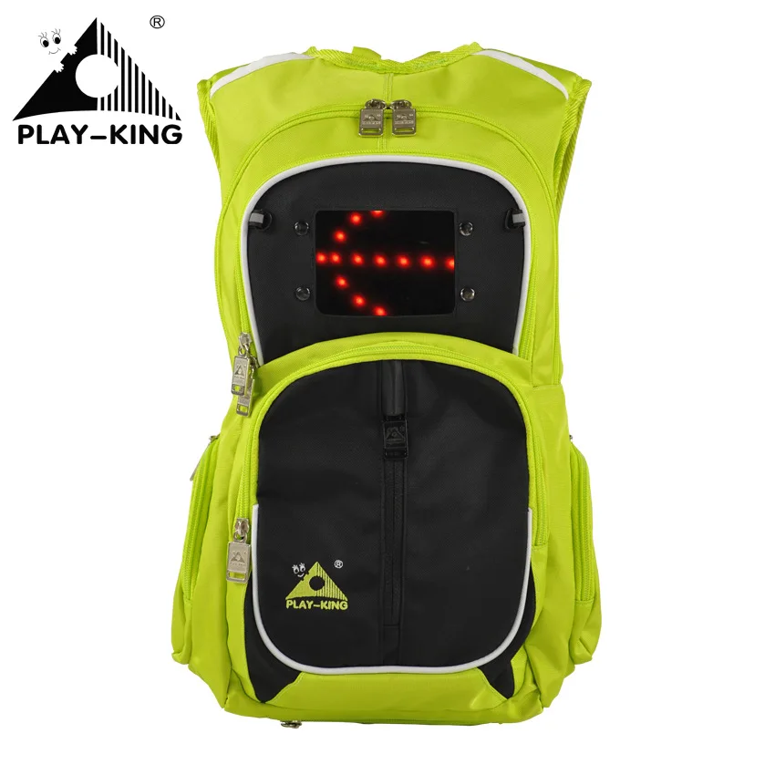 Playking 16l Велоспорт мотоцикл рюкзак езды рюкзаки Велосипедный Спорт сумка с LED светоотражающие Детская безопасность Включите свет и музыка рюкзак - Название цвета: 1