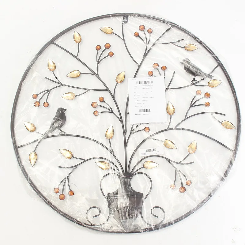 KiWarm VintageBlack Birds дерево металлическая железная скульптура орнамент для дома комнаты Настенное подвесное украшение художественное ремесло подарок 62 см/24,4 дюйма