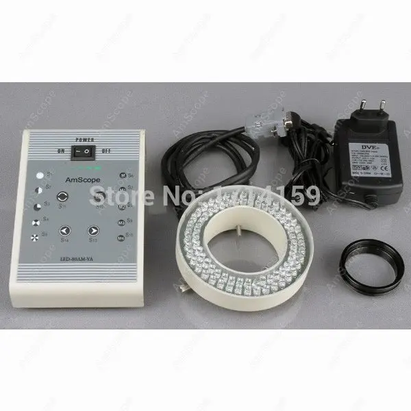 Microscope Illuminator-AmScope Supplies 80-LED 8-Zone Lighting-Direction-Variable Ring Illuminator | Инструменты
