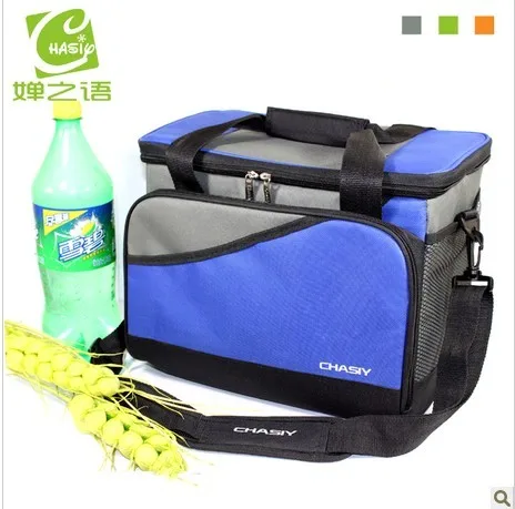 

Exclusive Customized Large Volume Brown Thermal Cooler Bag w/ice pack 2-layers Picnic storage bag w/ aluminum foil 19L