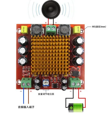 KYYSLB DC12-26V 150 Вт домашний аудио усилитель плата TPA3116DA моноканальный цифровой