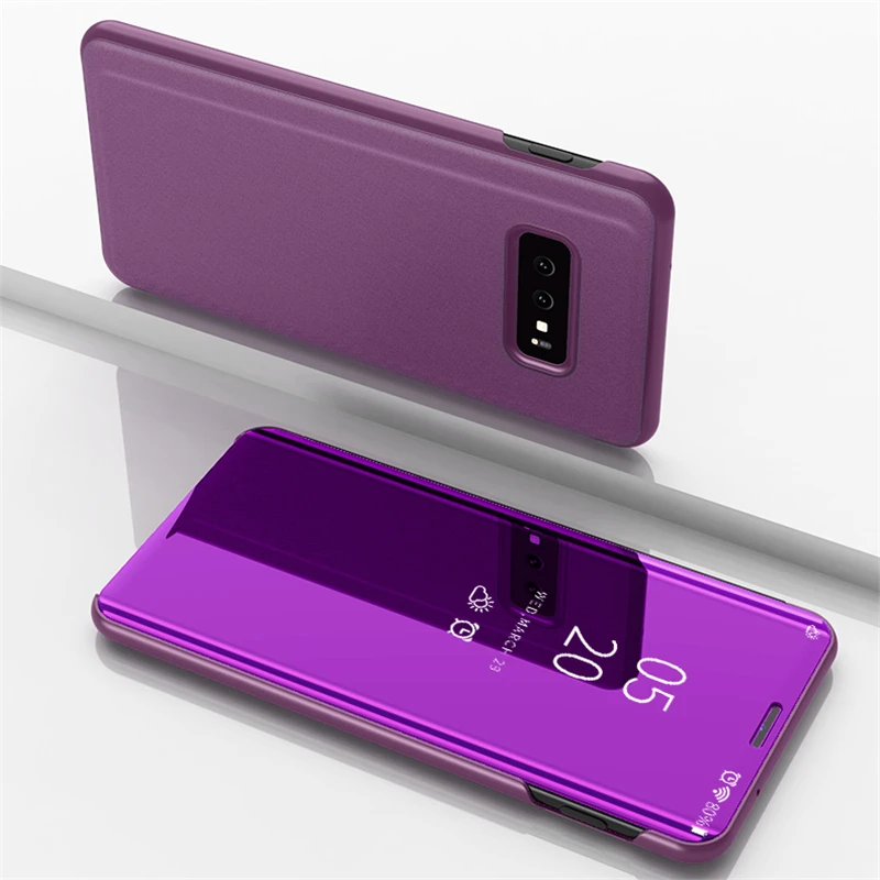 Чехол-книжка для Samsung Galaxy S10 Plus S8 S7 S6 Edge Note 8 J3 J530 A520 A7 2017 зеркальный | Мобильные