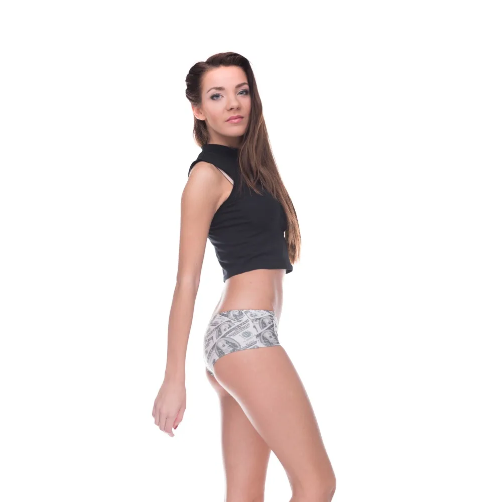 Женские трусики с забавным принтом LEIMOLIS милые эффектом пуш ап стринги|Женские