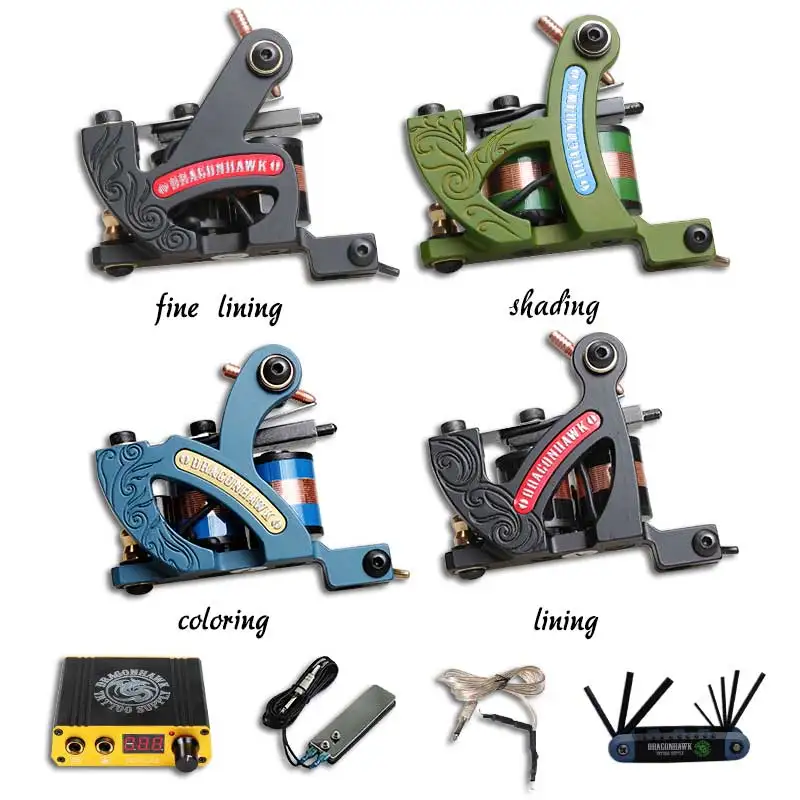 Professional New Style Tattoo Machine Guns Kit Sets Mini Power Supplies | Красота и здоровье