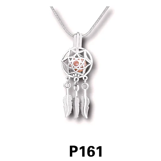 18KGP кулон Ловец снов в форме медальона с жемчужными бусинами стиле драматора
