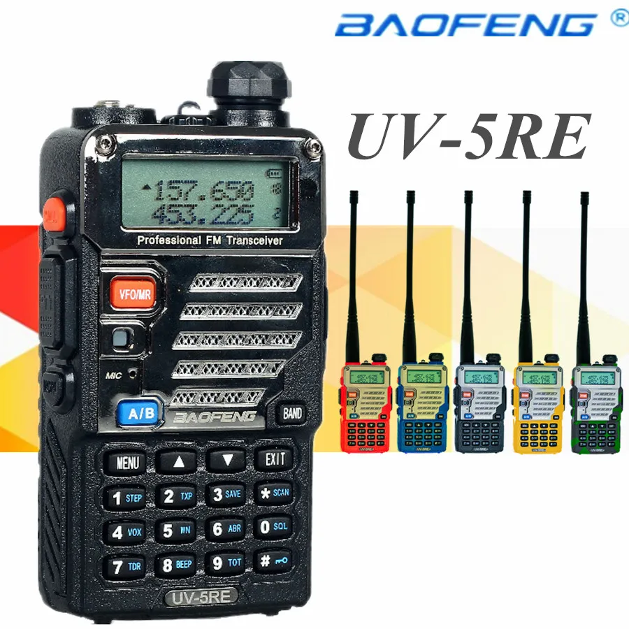 Walkie talkie baofeng uv-5re dual band cb radio uv5r versao atualizada 5 w 128ch uhf &amp vhf portatil | Мобильные телефоны и