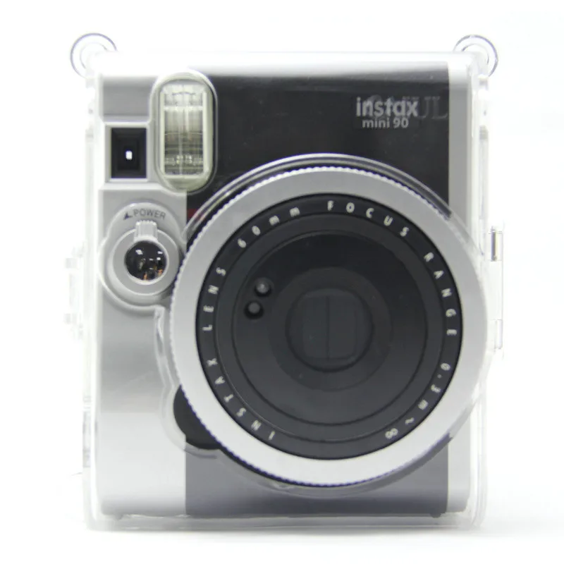 Ретро чёрный; коричневый из искусственной кожи Камера сумка чехол для Fuji Fujifilm Instax Mini 90 Mini90 с Shoudler ремень