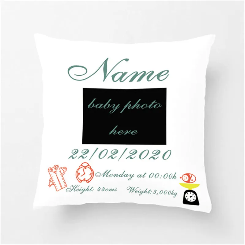 baby pillow case 11 Детская Наволочка на заказ, милая синяя Наволочка на подушку, квадратная/прямоугольная полиэфирная детская наволочка, Чехол на подушку для мальчиков и девочек, характеристики рождения - Цвет: baby pillow case 11