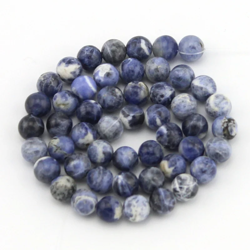 

Free shipping Select by Size 4 6 8 10 12mm Factory Price Natural Stone Round Sodalite Loose Craft Beads Jewelry Handwork DIY