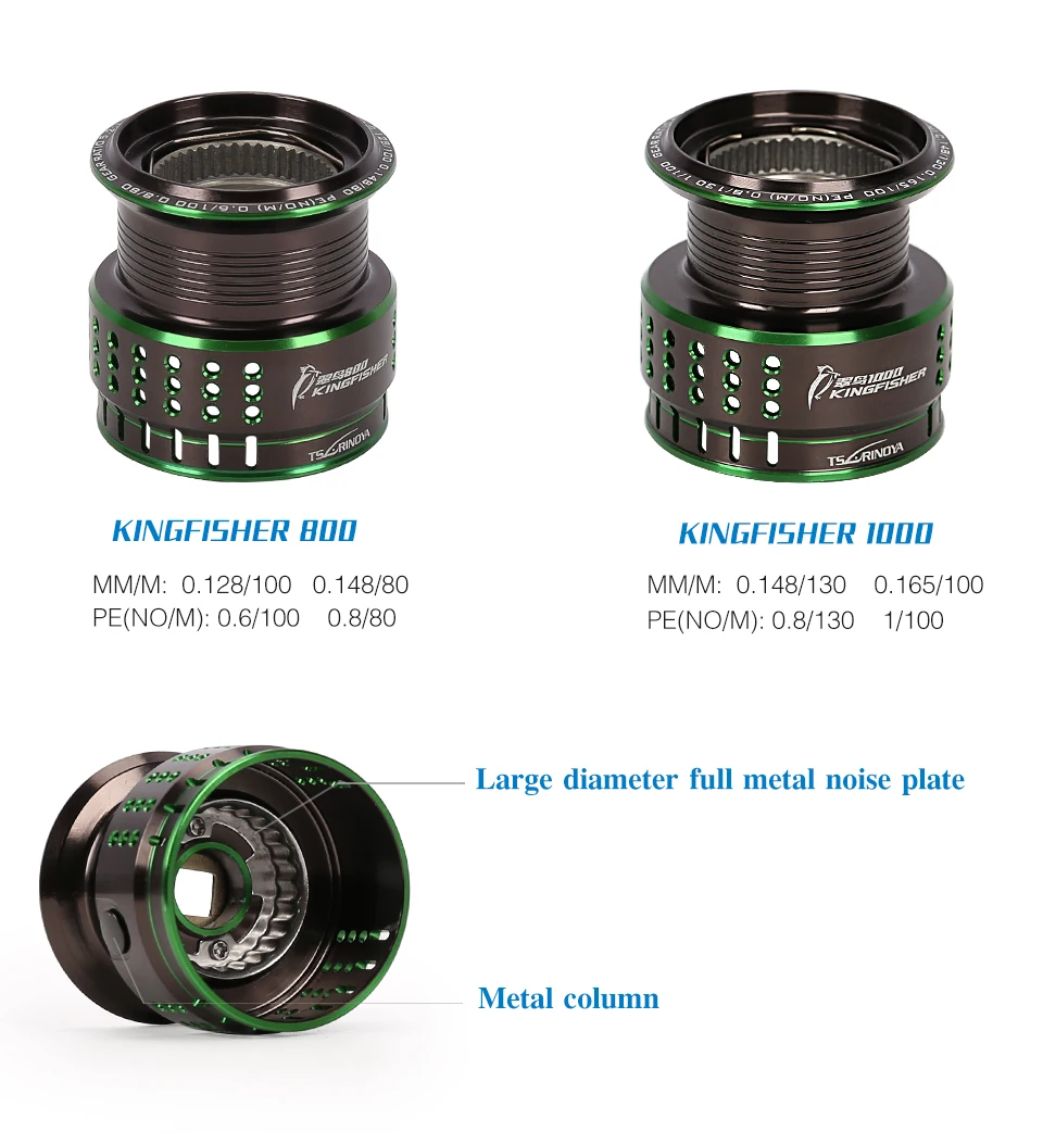 TSURINOYA Kingfisher углеродная спиннинговая катушка 11BB модель 800 1000 4 кг Макс Сверхлегкий Водонепроницаемый спиннинговая катушка для ловли рыбы в пресноводных водоемах