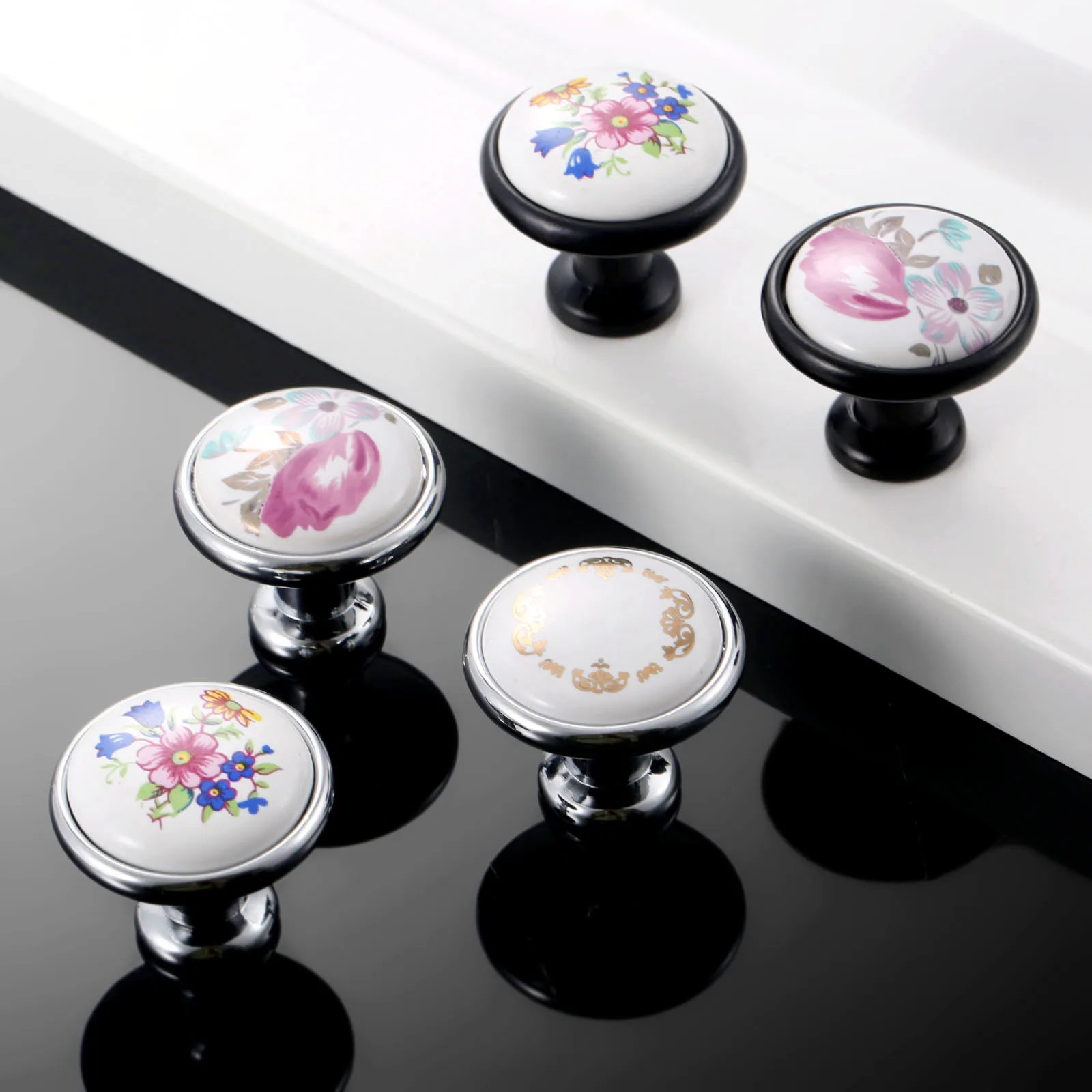 

1Pc 32mm Ceramic Drawer Knob Furniture Handle Modern Cabinet Knobs and Handles Door Cupboard Drawer Pull Handle for Kids Bedroom