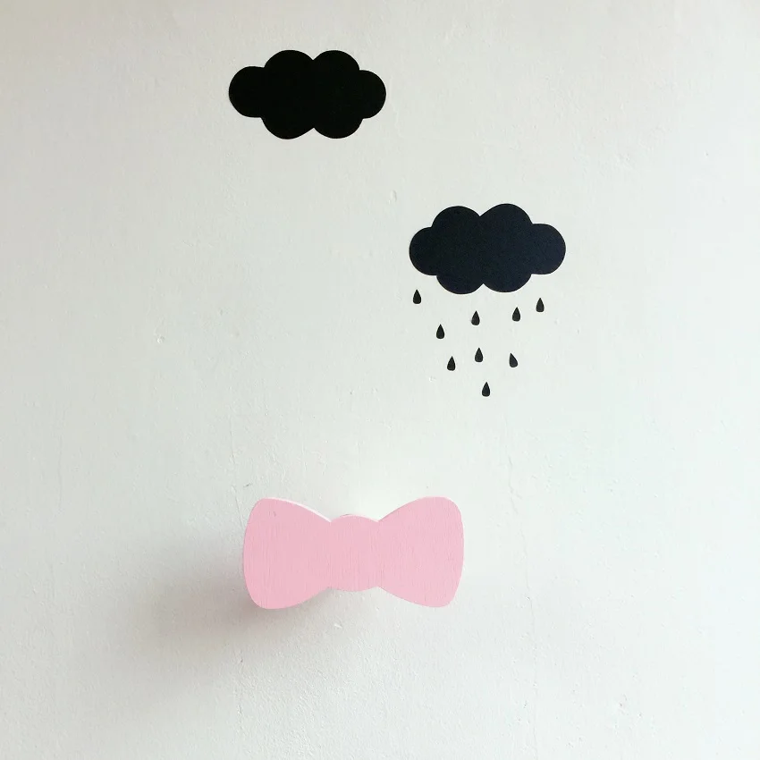 

Украшение для детской комнаты с розовым бантом, милый декоративный крючок-вешалка для девичьего декора