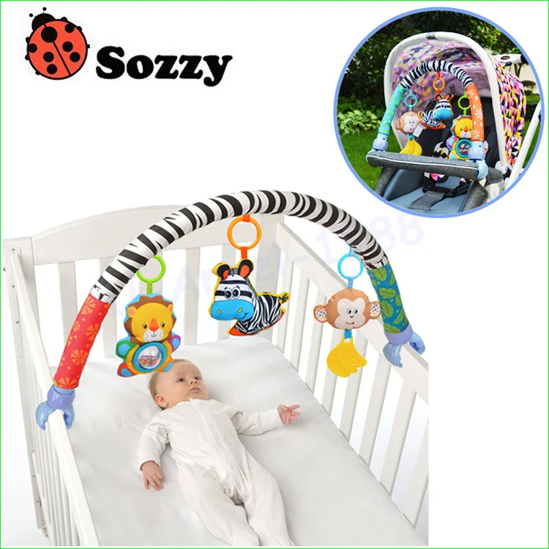 1 шт. Sozzy baby hanging blue elephant and pink bunny музыкальная игрушка детская кровать и коляска