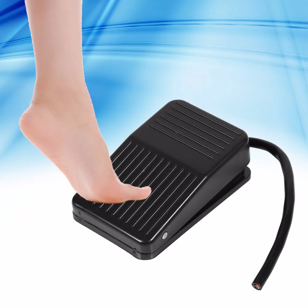 

220V 10A Plastic Foot Controller Pedal Switch Electric Power Footl Switch On/Off Control with 10cm/3.9" Length Cord