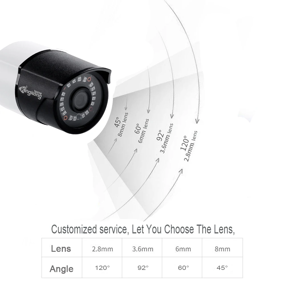 Kingkonghome 1080 P IP Камера сети onvif Водонепроницаемый Открытый безопасности poe CCTV P2P