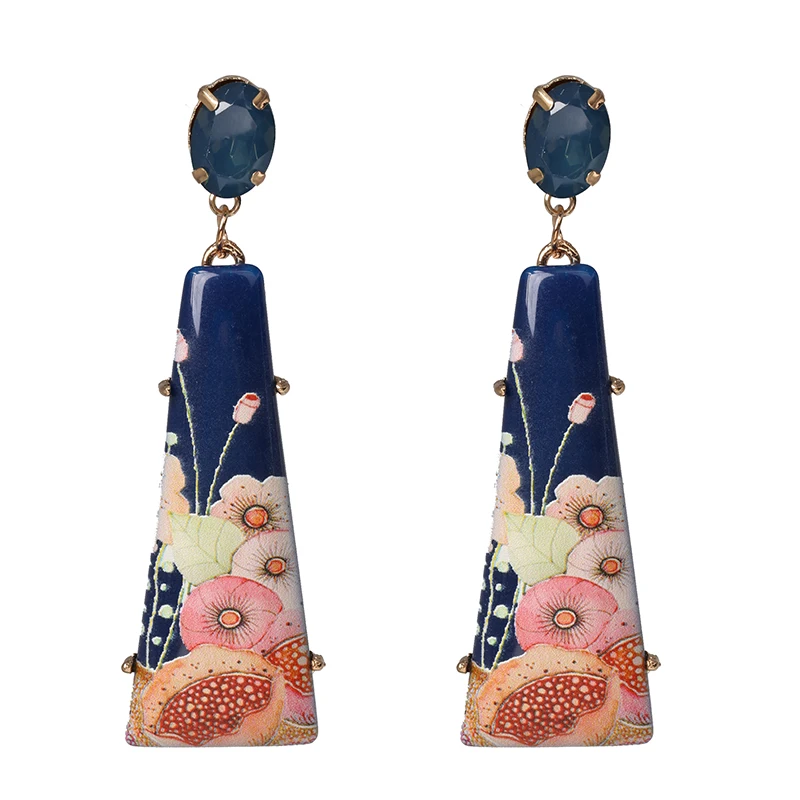 FASHIONSNOOPS геометрические полимерные Подвесные серьги для женщин Свадебные Стразы