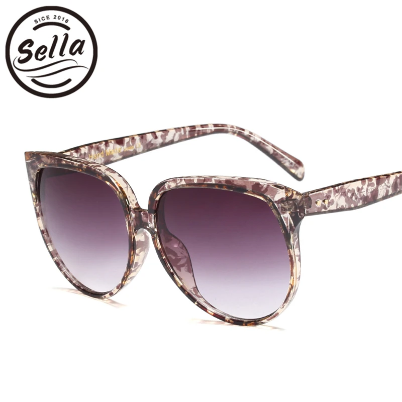 Sella High Quality Acetate Oversized Women Cateye Sunglasses 2019 New Arrival Gradient Lens Sun Glasses Shade For Ladies | Аксессуары