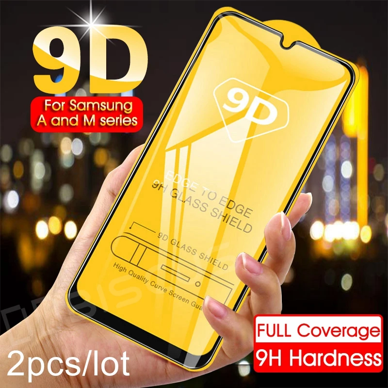 5D 9D изогнутое закаленное стекло для Samsung Galaxy A10 A20 A20E A30 A40 A50 A60 A70 M10 M20 M30 M40 Защитное