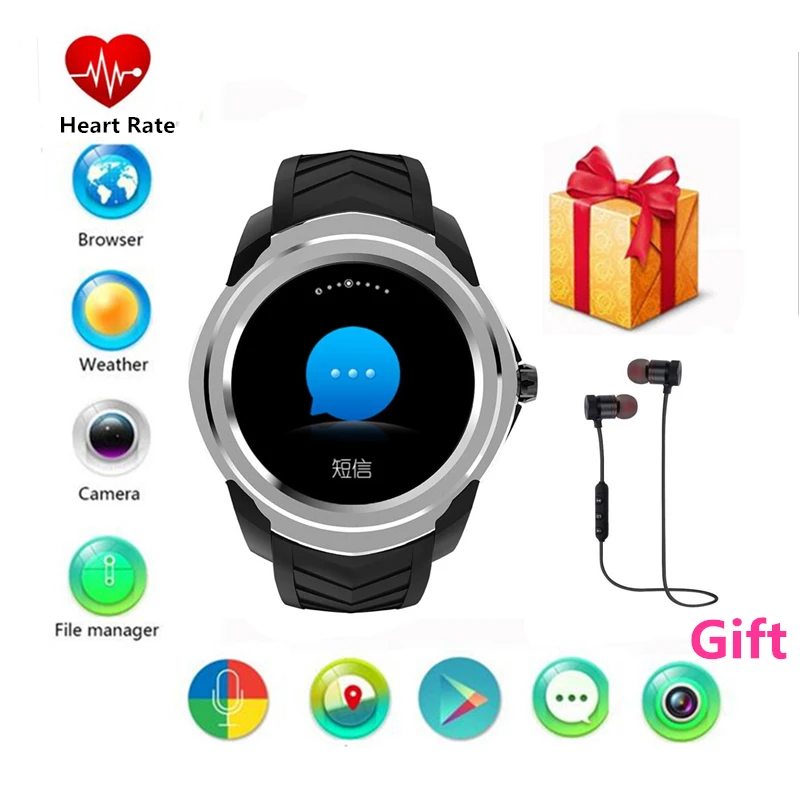 Для SAMSUNG gear 3 apple huawei xiaomi умные часы с монитором сердечного ритма 2 Мп камера wifi gps