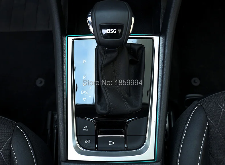 

for 2017-2021 Skoda Karoq LHD chrome Interior Gear Shift Panel Frame Cover Stick Trim