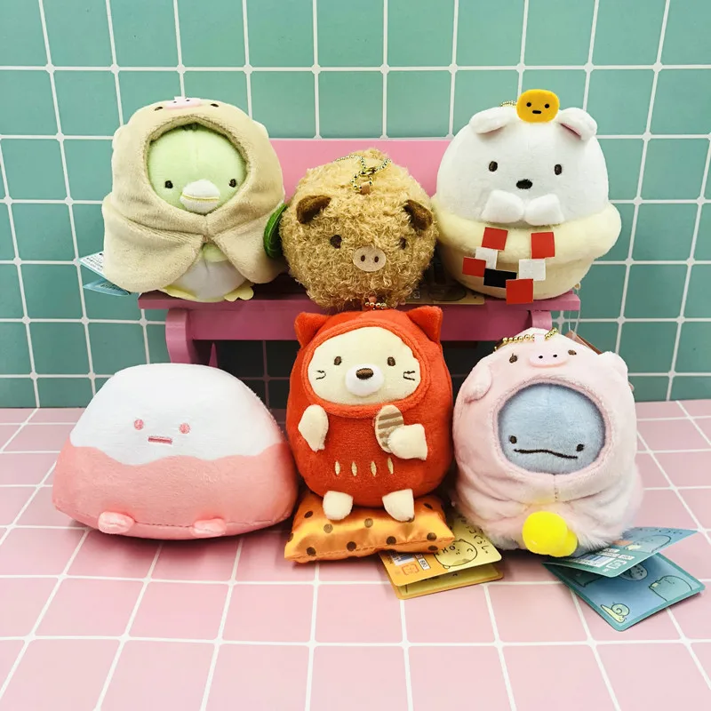 6 шт./компл. Kawaii Сан-х Sumikko Gurashi углу био год поросенка японского аниме плюшевая игрушка мягкие милые детские Животные плюшевая кукла девочка подарок