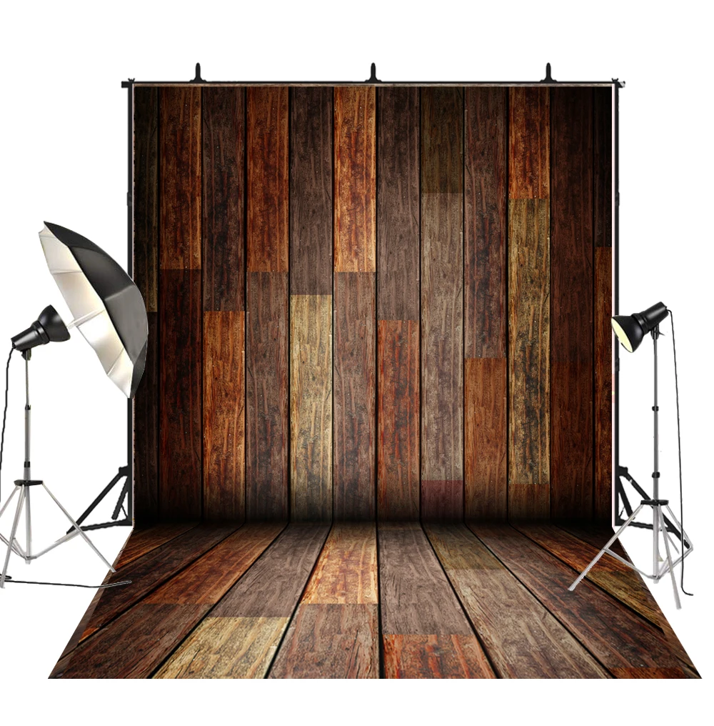 Фон для фотосъемки BEIPOTO деревянный пол коричневая серая деревянная стена