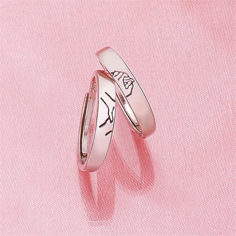 Кольца для пар Anillos Anel Masculino тибетские серебряные кольца открытые влюбленных