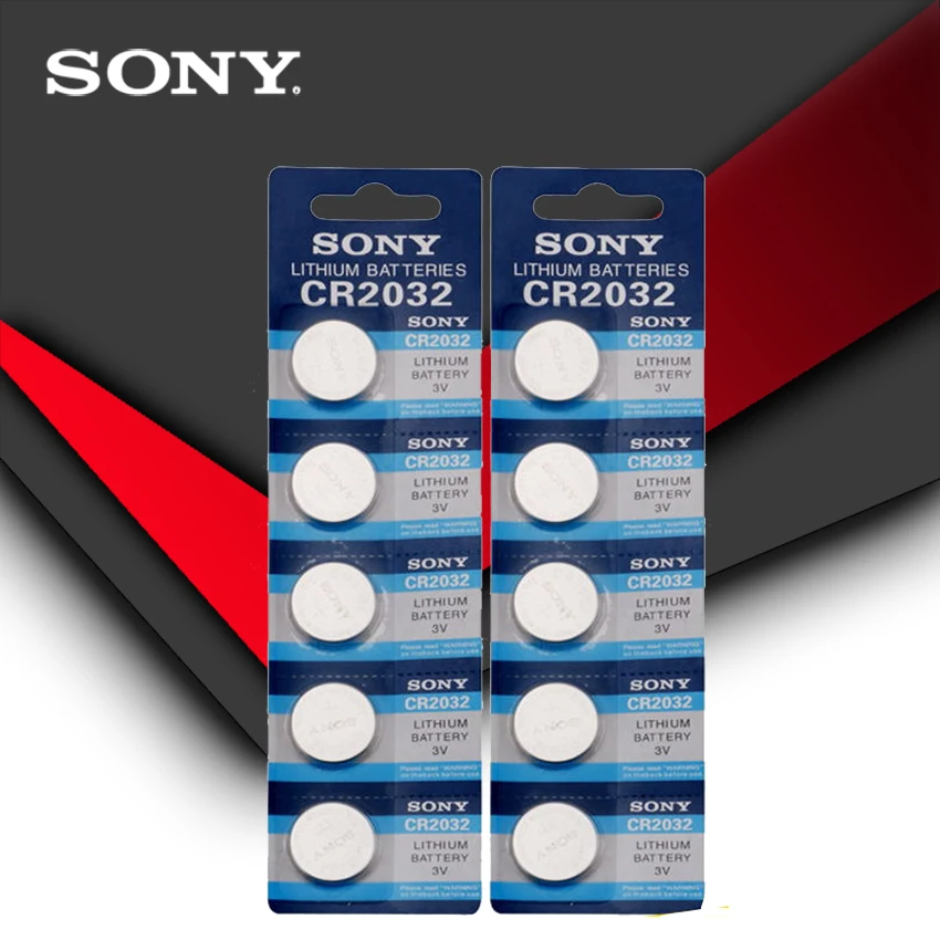 100 шт./партия, оригинальные батарейки таблеточного типа SONY cr2032, 3 в, литиевая батарея для монет, часы, пульт дистанционного управления, калькулятор cr2032