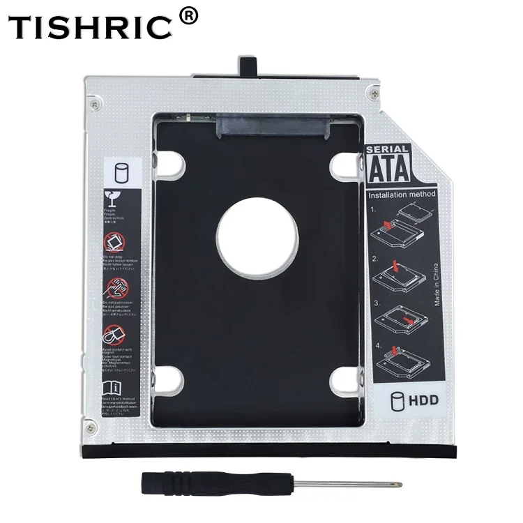 TISHRIC 12,7 мм SATA 3,0 HDD Caddy HDD Чехол коробка HDD 2,5 Optibay алюминиевый корпус для lenovo ThinkPad T420 T430 T510 T530 W700 - Цвет: TSR178