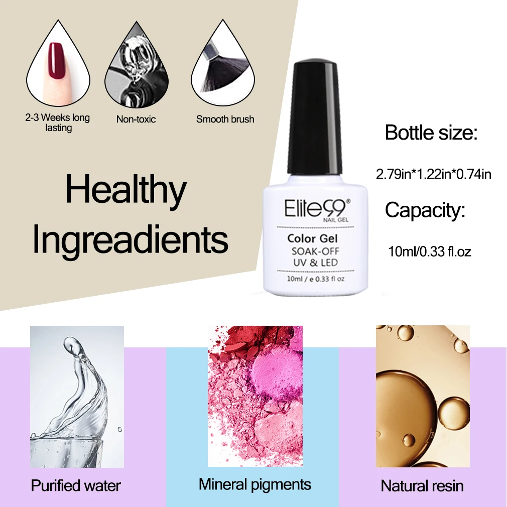 

Elite99 One Step Nail Gel Matte One Step Gel Nail Polish For Nails Gel Polish Nail Art Decorations Set Kit Soak Off Gel Varnish