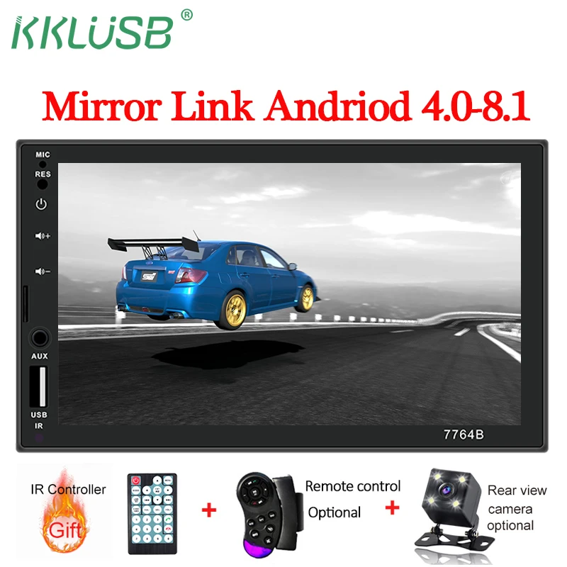 2din Автомагнитола 7 дюймов сенсорный mirrorlink Android плеер 2 DIN MP5 Авторадио Bluetooth Камера