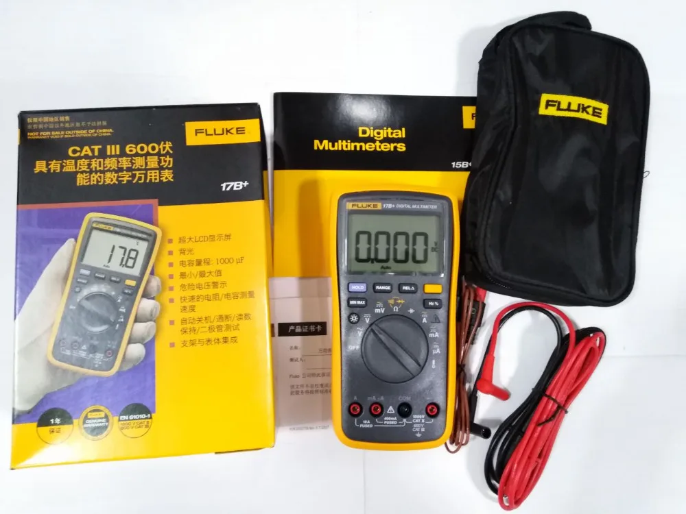 FLUKE 17B + цифровой мультиметр тестовый er DMM с тестовыми наконечниками TL75 мягкий