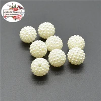 100pcslot 10mm round pearl beads abs resin flatback simulated pearl beads jewelry crafts