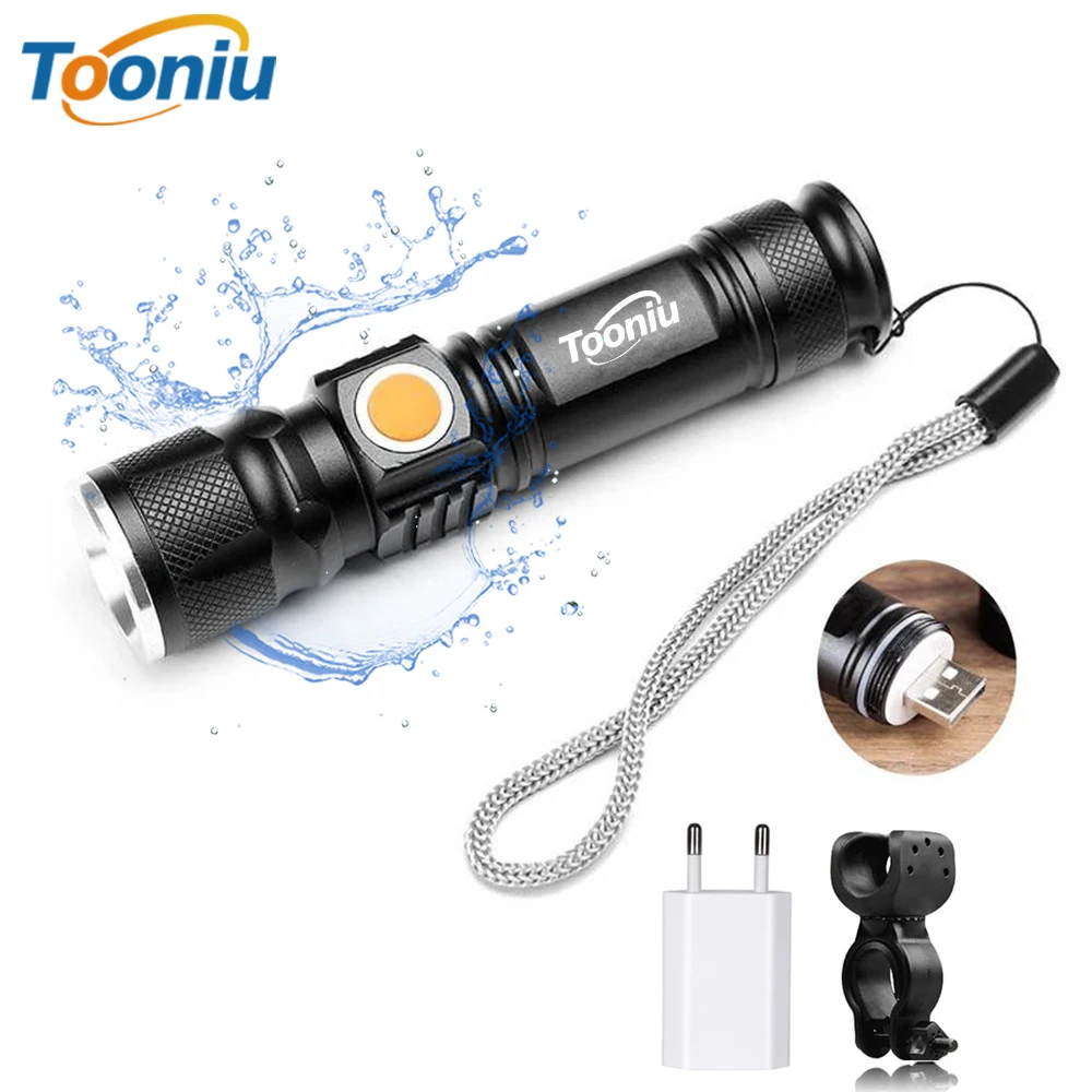 

USB Rechargeable LED Flashlight Bicycle Light 3 Lighting modes LED Torch For night riding adventure camping hunting outdoor, etc