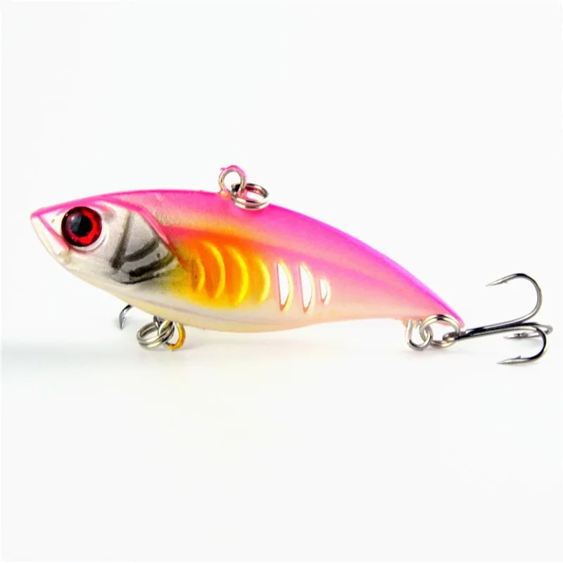 

HiUmi 5Pcs 6.5CM 11G With 8 Hooks Plastic VIB Fishing Lure Lifelike Fly Pesca Wobbler 2