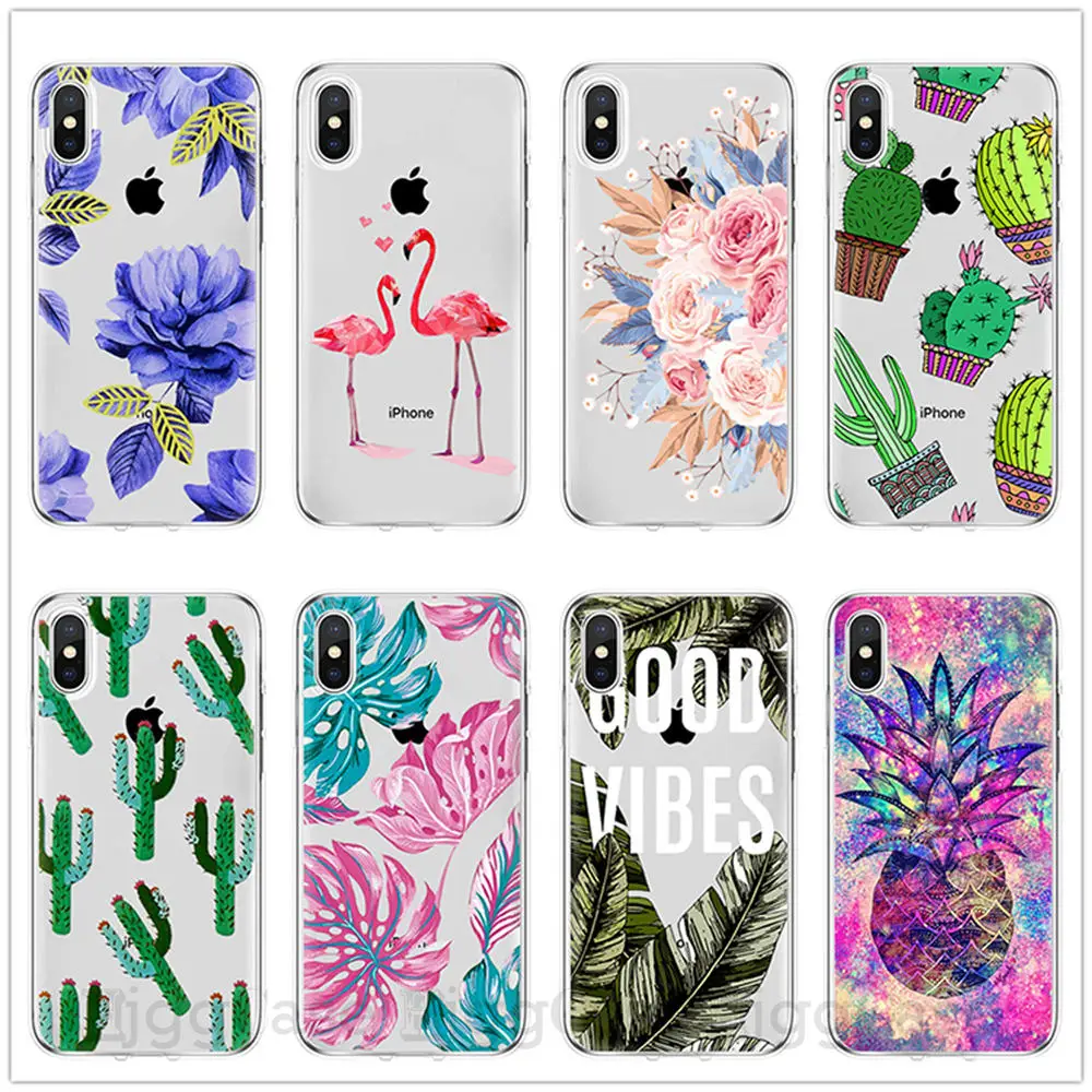 Модный милый чехол с рисунком кактуса и ананаса для iPhone 11 Pro XS Max XR X 7 8 6 S Plus Мягкий