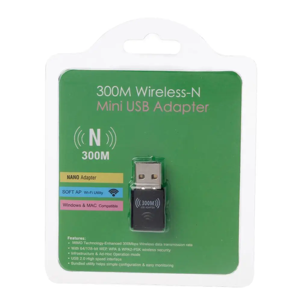Мини 300 Мбит/с USB RTL8192 Wifi ключ WiFi адаптер беспроводной приемник сетевая карта