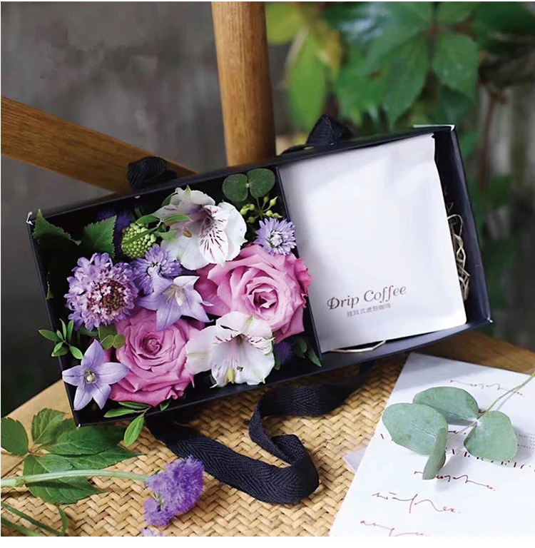 Goddess's Day Simple And Light Folding Flower Box Square Rectangular Jacquard Gift Packing | Дом и сад