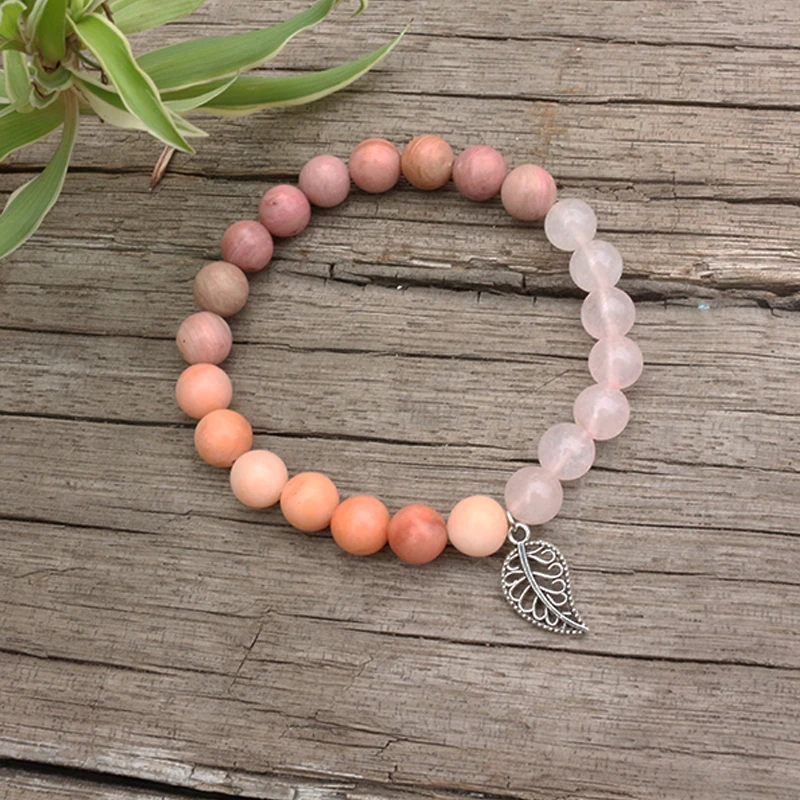 8 мм бусина из камня родрохосит авентурин окрашенный розовый кварц наборы