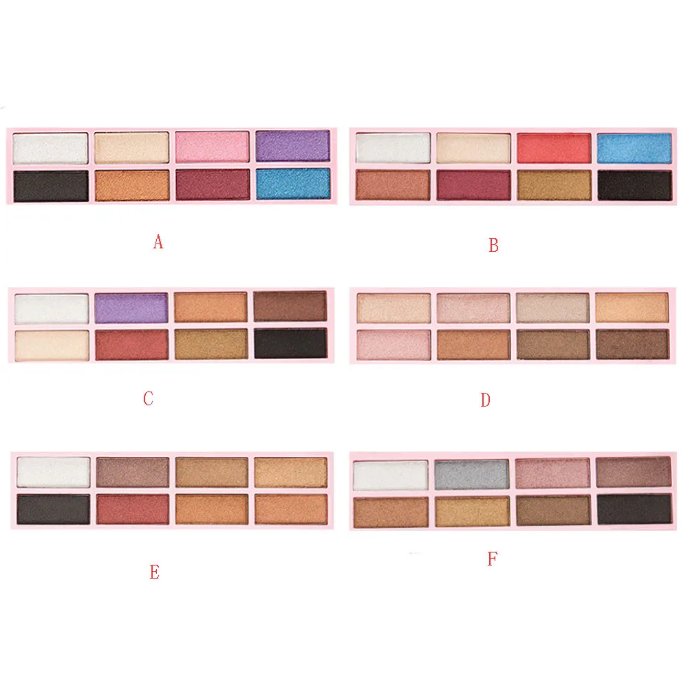 8 цветов Профессиональные натуральные тени для век Shimmer mate Palette Косметическая