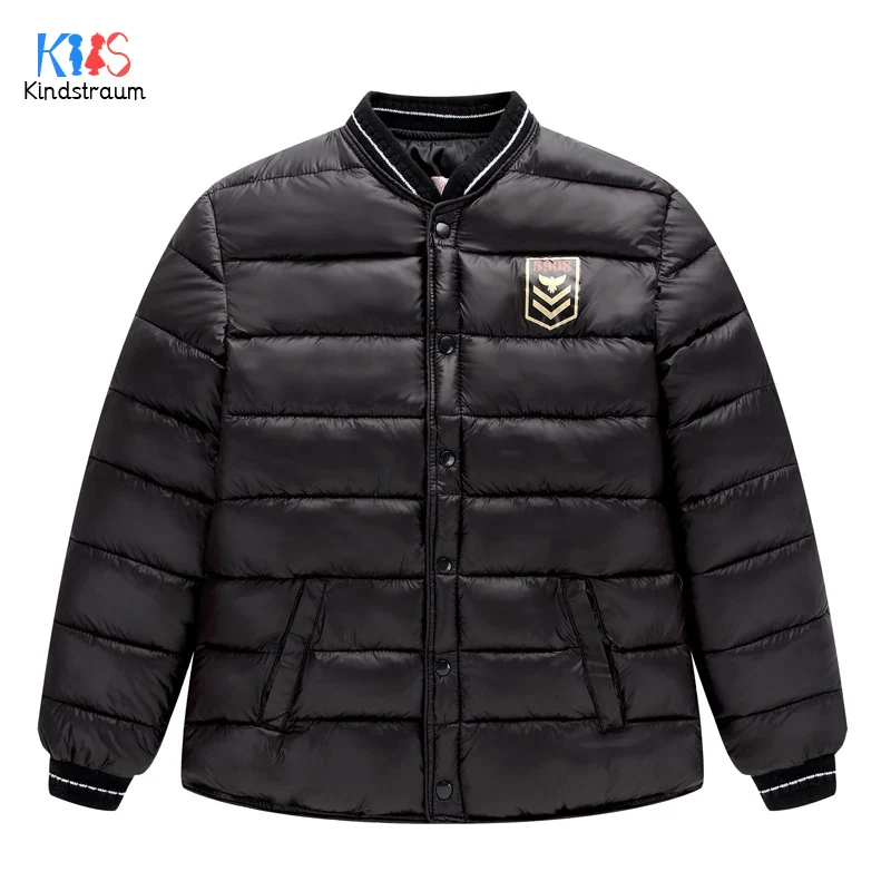 Зимнее Детское пальто Kindstraum плотное хлопковое для мальчиков и девочек с