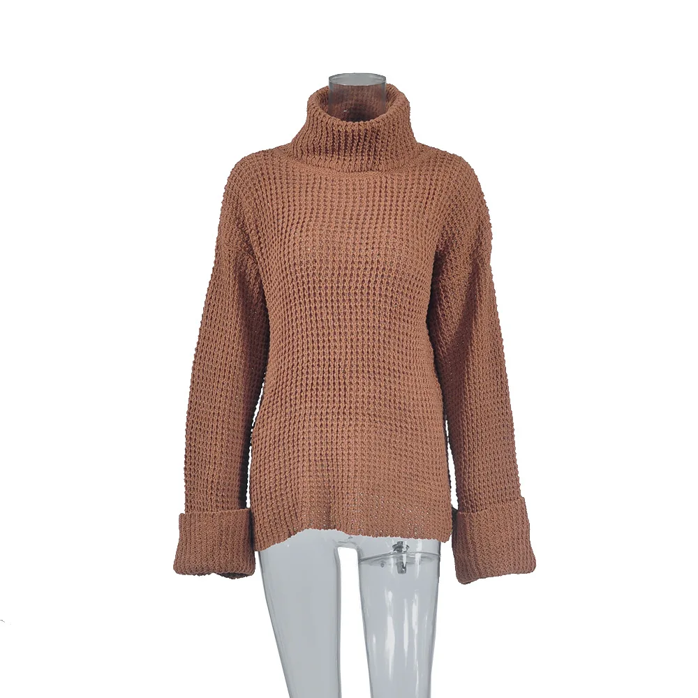 Bella philosophy Pull Femme вязаный свитер с высоким воротом женский свободный Толстый Пуловер больших размеров корейские зимние свитера джемпер