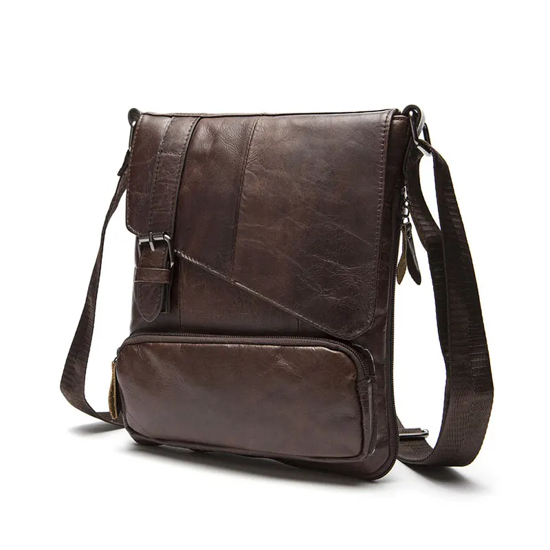 TIANHOO 2018 new Genuine leather man bag mini messenger bags cowwide crossbody shoulder fack designer totes |