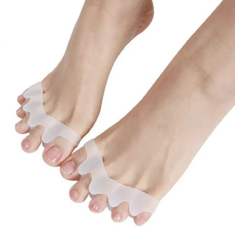 Силиконовый разделитель для пальцев ноги с тремя отверстиями при вальгусной