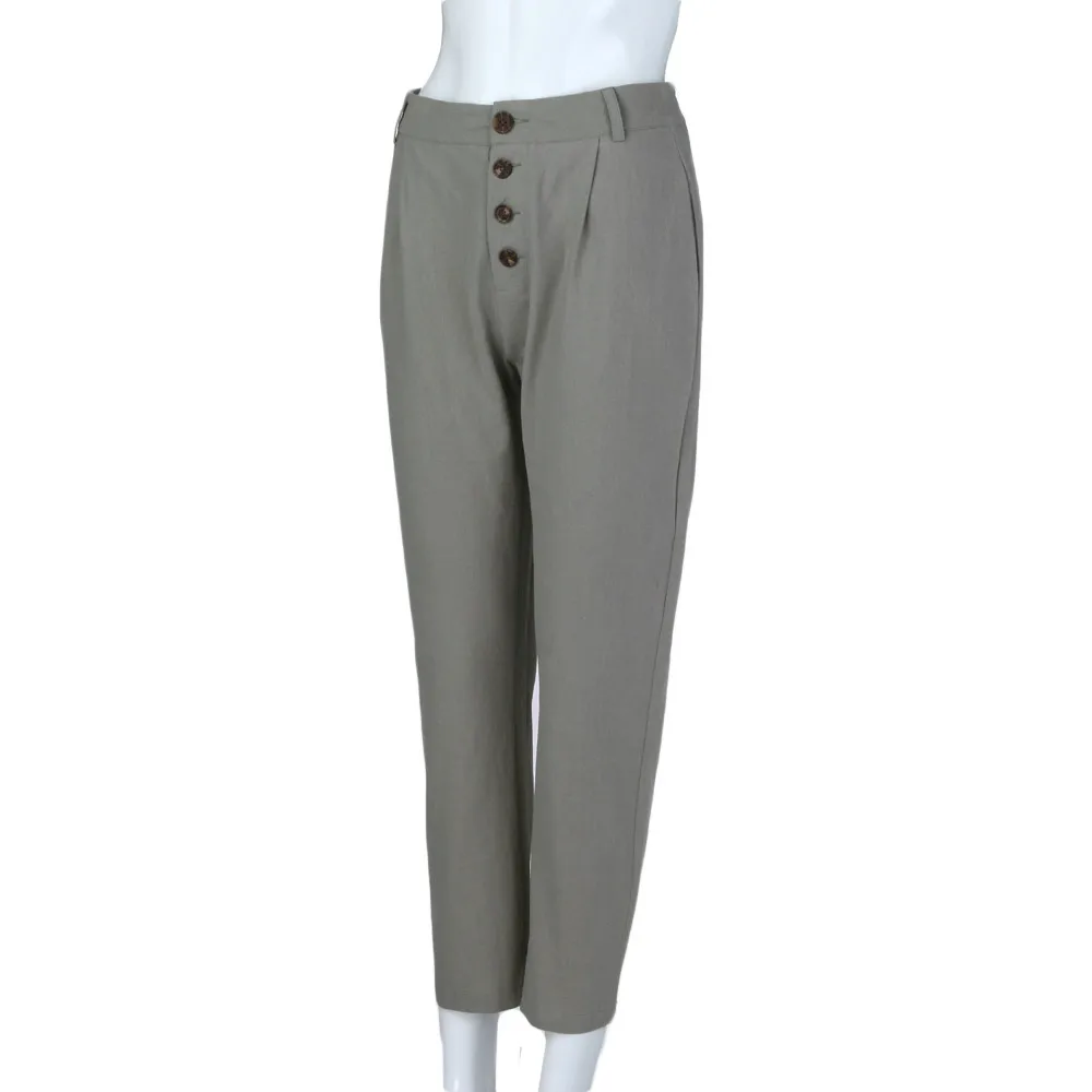 Telotuny women pants High Waist Solid Color pants women hip hop harem pants women Casual Pencil Pocket Trousers JL 24