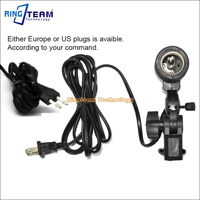 Wholesale 5Pcs/Lot Single Head Photo Slave Flash Swivel Adapter E27 Socket Bulb Holder Lamp Base Umbrella Bracket | Электроника